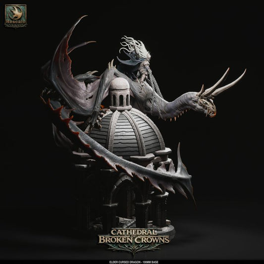 🐉 Cursed Dragon Elder | 12K Resin 100mm Corrupted Dragon for D&D 💀