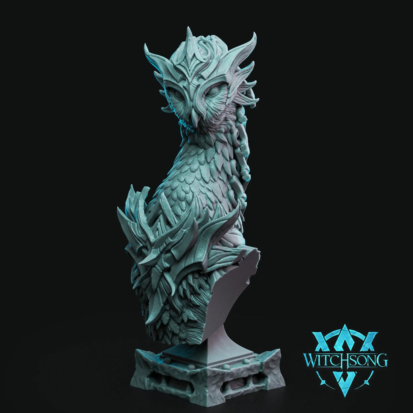Archimedes the Owl God Bust – 12K Resin D&D Display Piece (With Base)