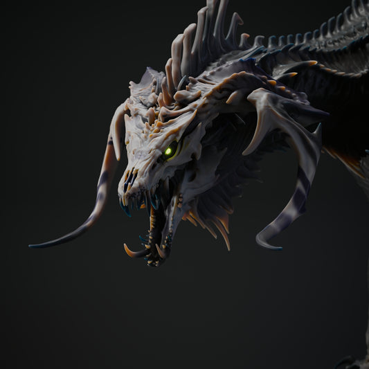 🖤 The Black Dragon's Hunt | 12K Resin Epic Diorama with 2 Head Variants 🐲