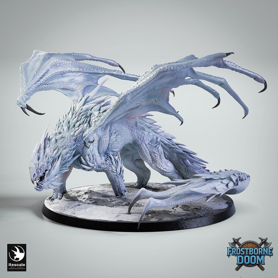❄️ White Dragon 2024 | 12K Resin Chromatic Dragon for D&D