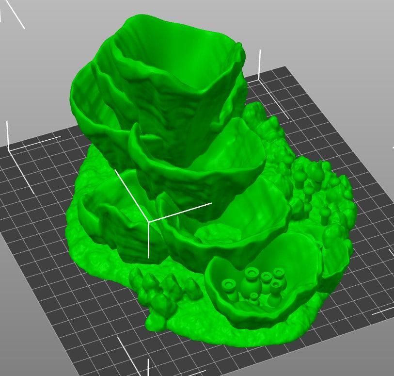 Exo-Planet Crag Pool A – Alien Terrain Set by RM Printables