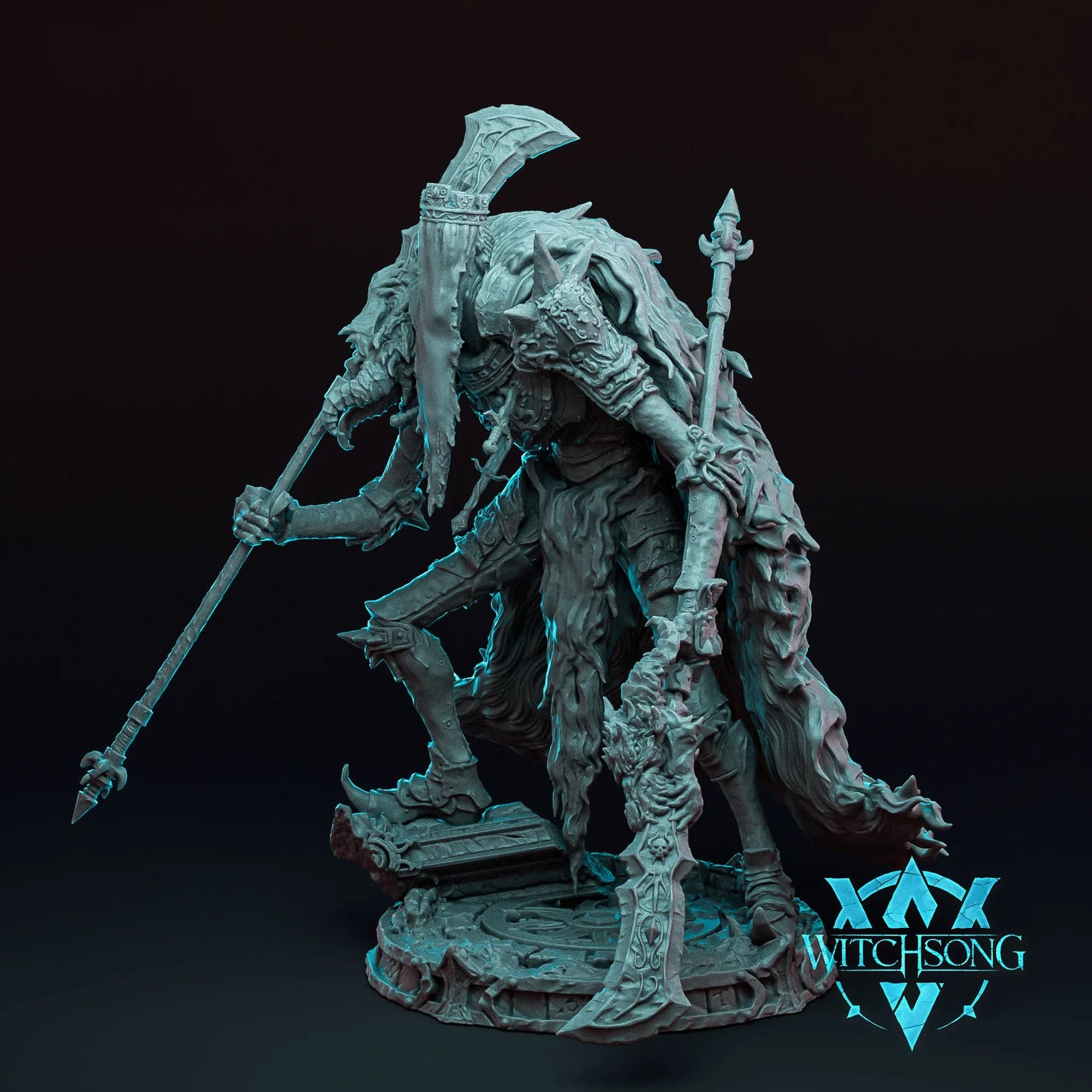 Faceless King – 12K Resin D&D Miniature (With Base and Background) for Tabletop RPGs