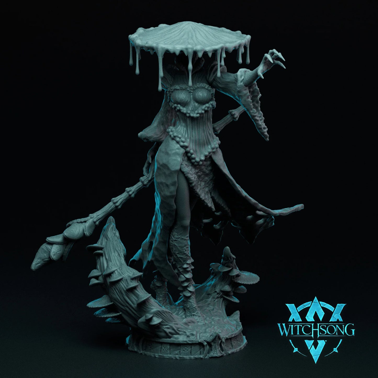 Fungal Queen Confronts – 12K Resin D&D Miniature (With Base) for Tabletop RPGs