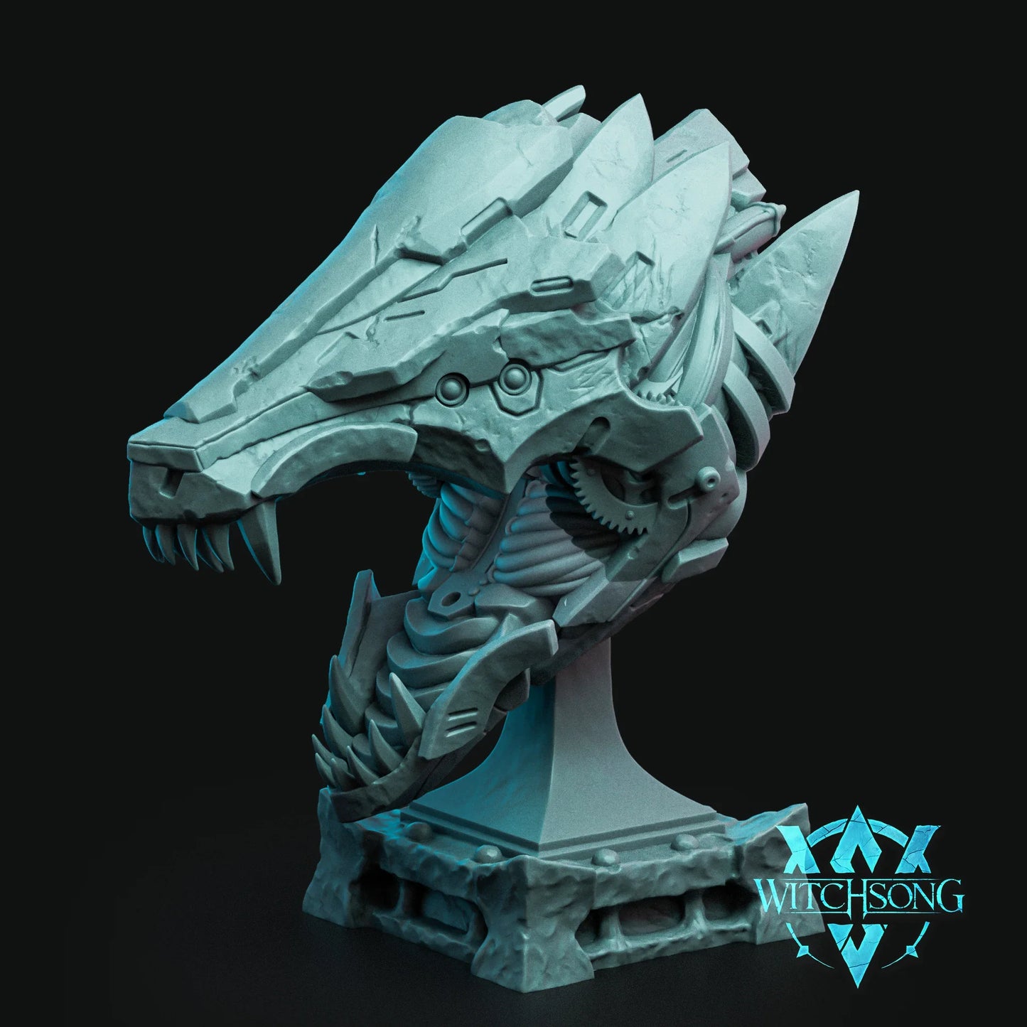Gearworn Serpent Bust | 12K Resin Miniature with Base for D&D, Warhammer & Steampunk RPGs (Copy)