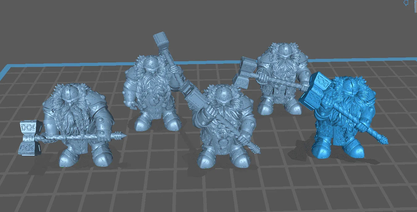 King's Guard - 5-Pack 32mm Resin Miniatures for Tabletop RPG & Wargaming