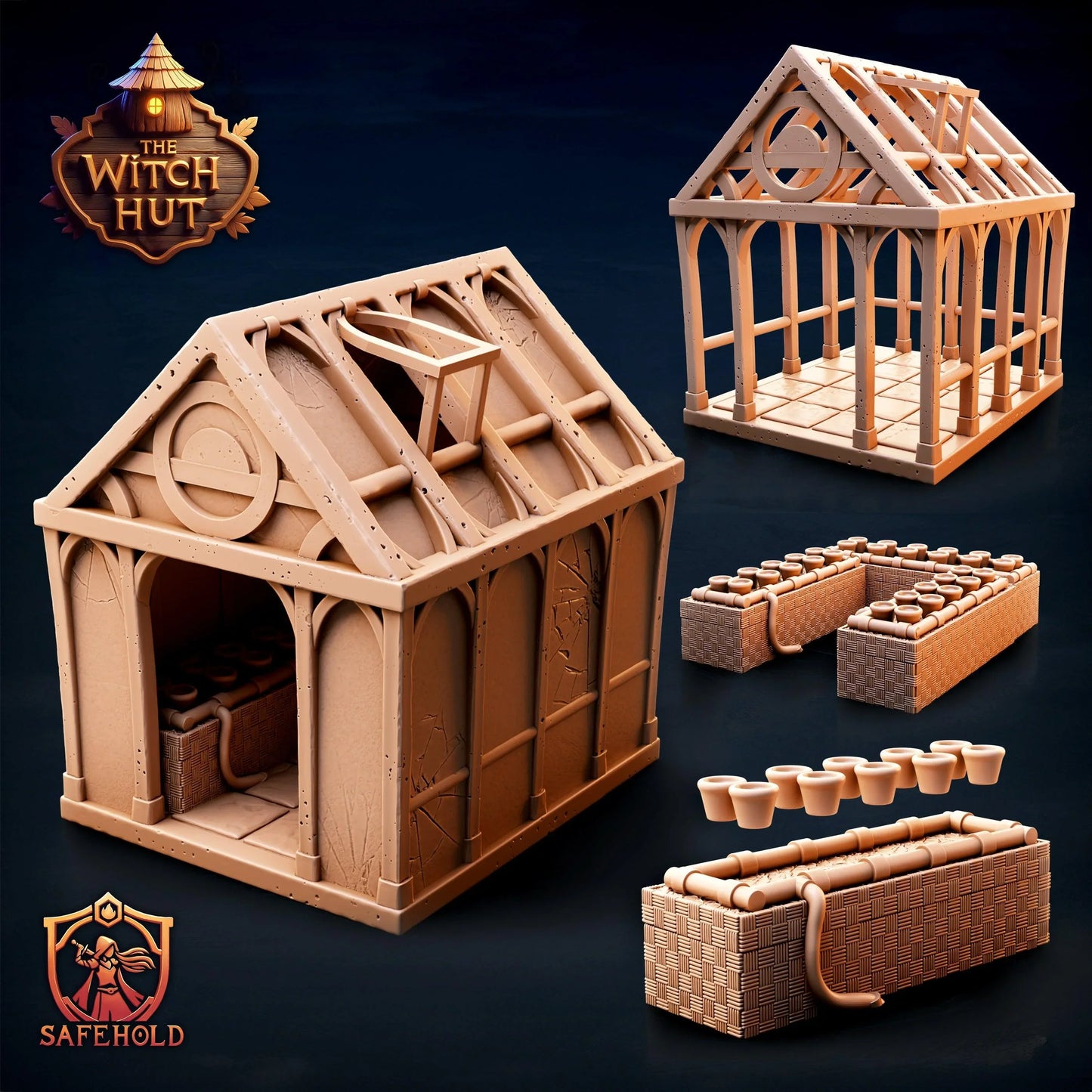 The Witches Greenhouse – PLA Plastic Fantasy Terrain for D&D, Warhammer AOS & RPGs