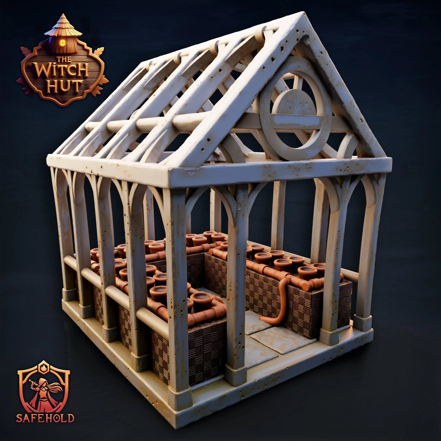 The Witches Greenhouse – PLA Plastic Fantasy Terrain for D&D, Warhammer AOS & RPGs