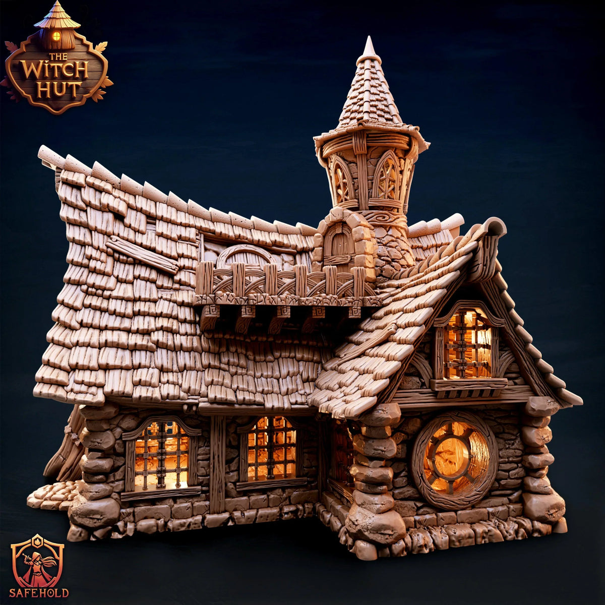 Witch’s House – PLA Plastic Fantasy Terrain for D&D, Warhammer AOS & Tabletop RPGs