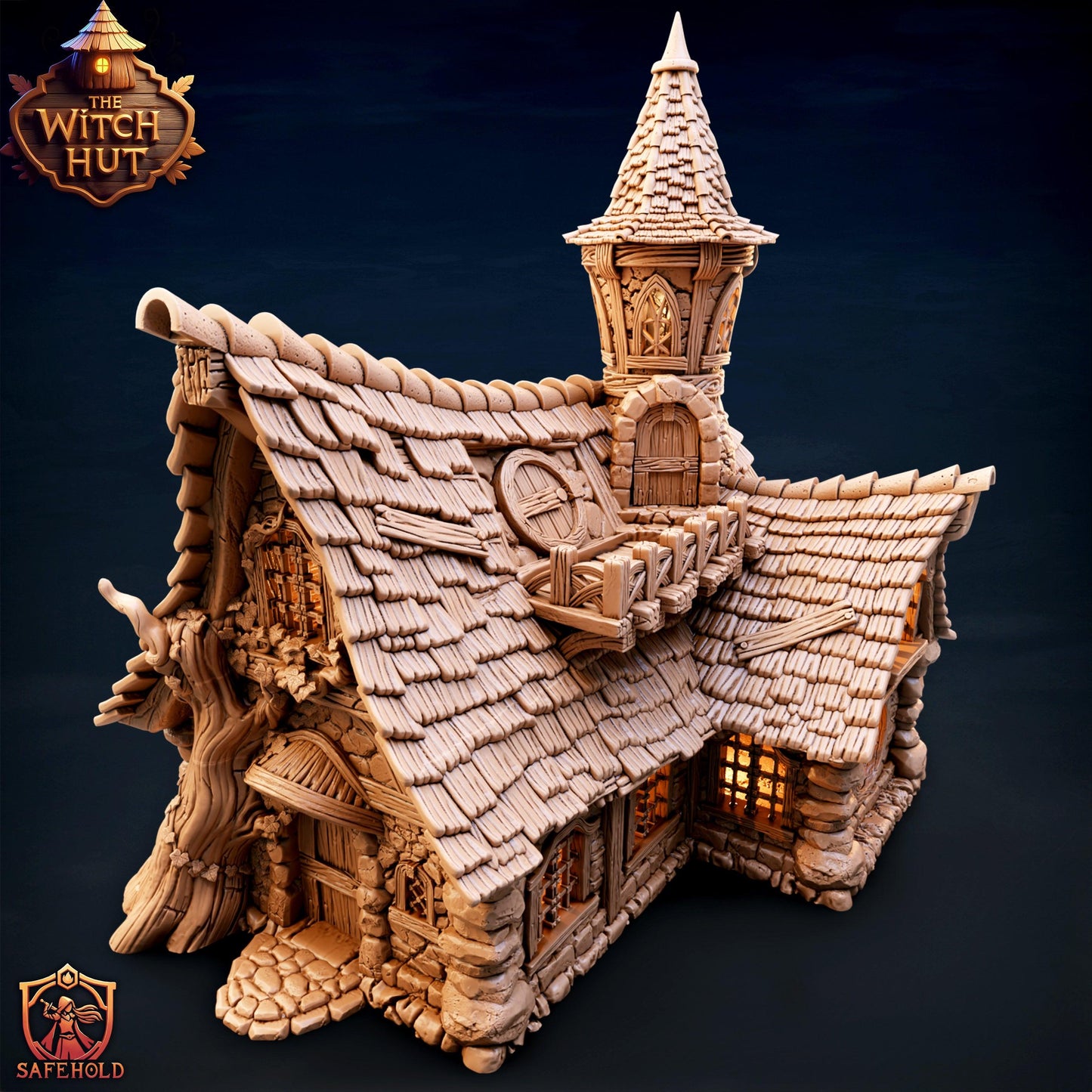 Witch’s House – PLA Plastic Fantasy Terrain for D&D, Warhammer AOS & Tabletop RPGs