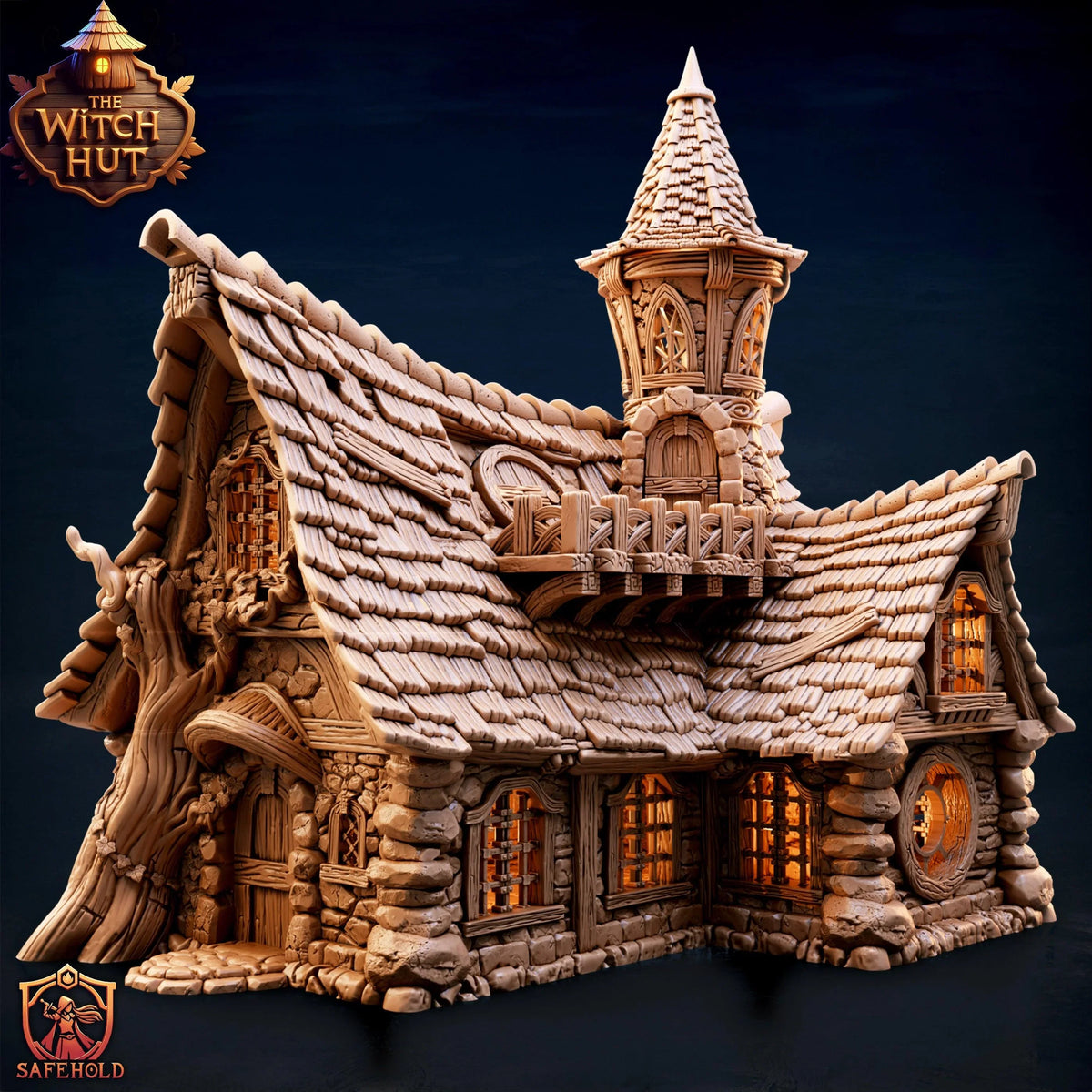 Witch’s House – PLA Plastic Fantasy Terrain for D&D, Warhammer AOS & Tabletop RPGs