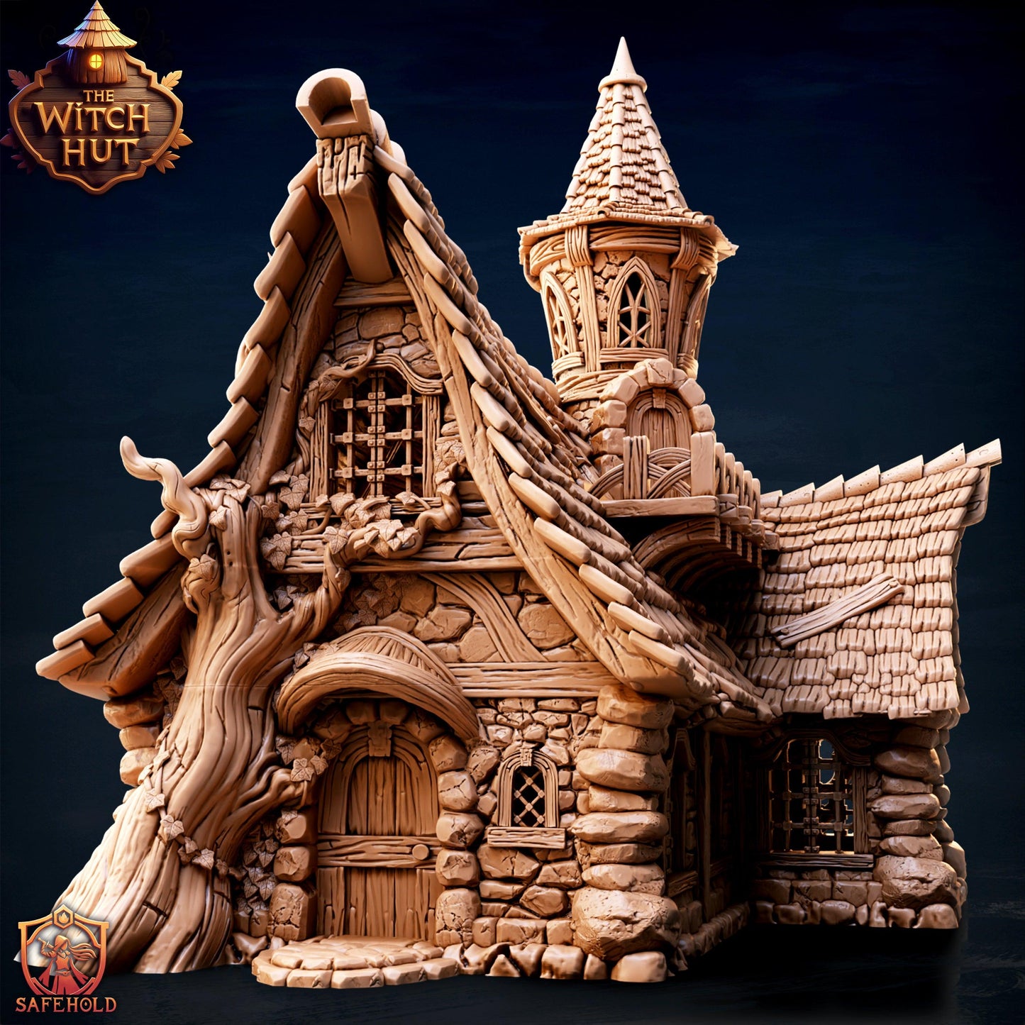 Witch’s House – PLA Plastic Fantasy Terrain for D&D, Warhammer AOS & Tabletop RPGs