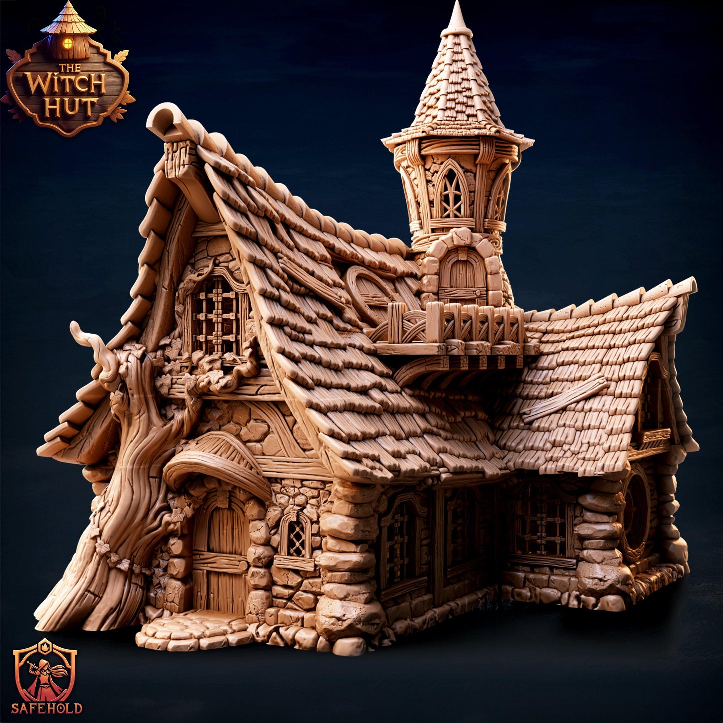 Witch’s House – PLA Plastic Fantasy Terrain for D&D, Warhammer AOS & Tabletop RPGs