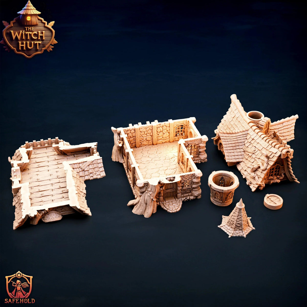 Witch’s House – PLA Plastic Fantasy Terrain for D&D, Warhammer AOS & Tabletop RPGs