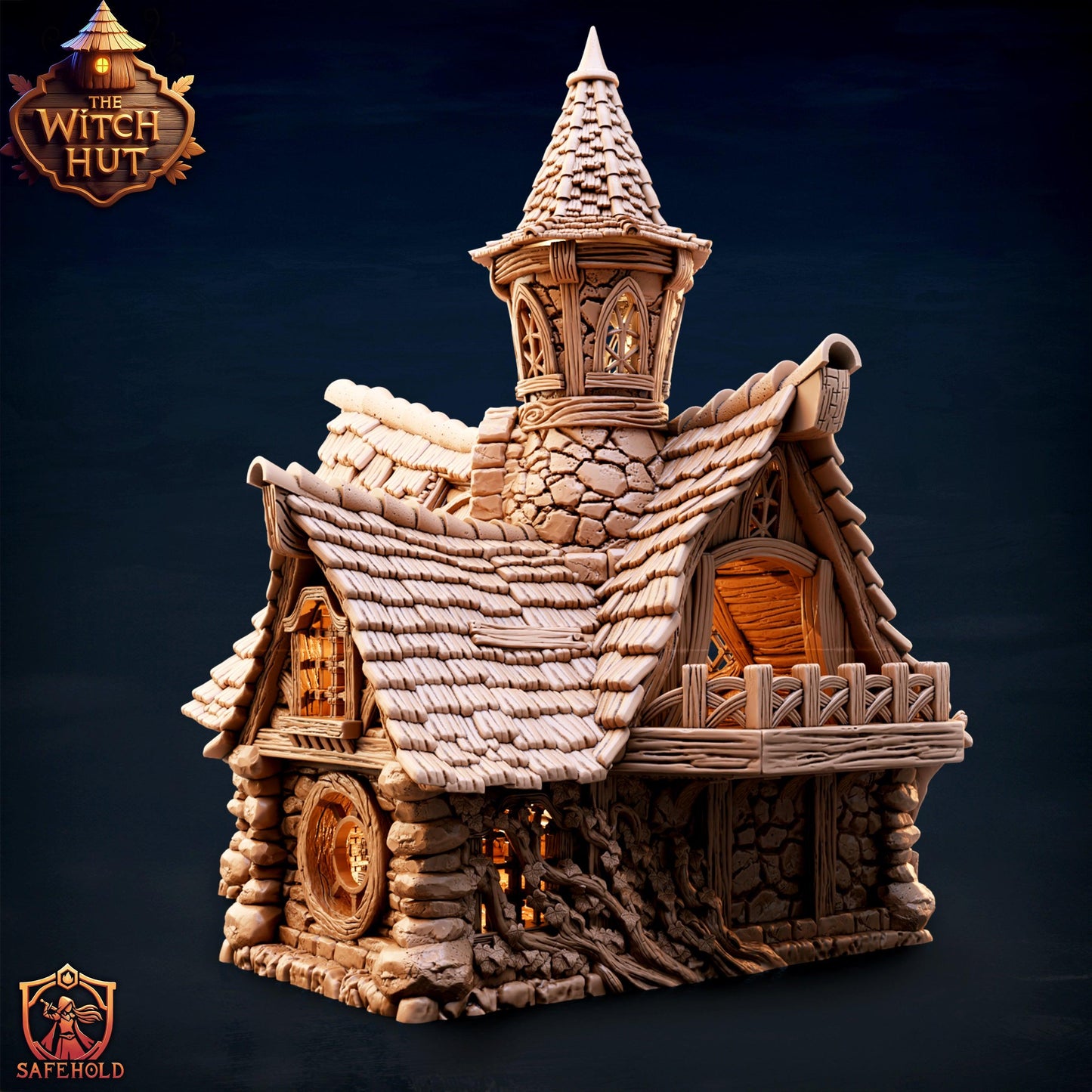 Witch’s House – PLA Plastic Fantasy Terrain for D&D, Warhammer AOS & Tabletop RPGs