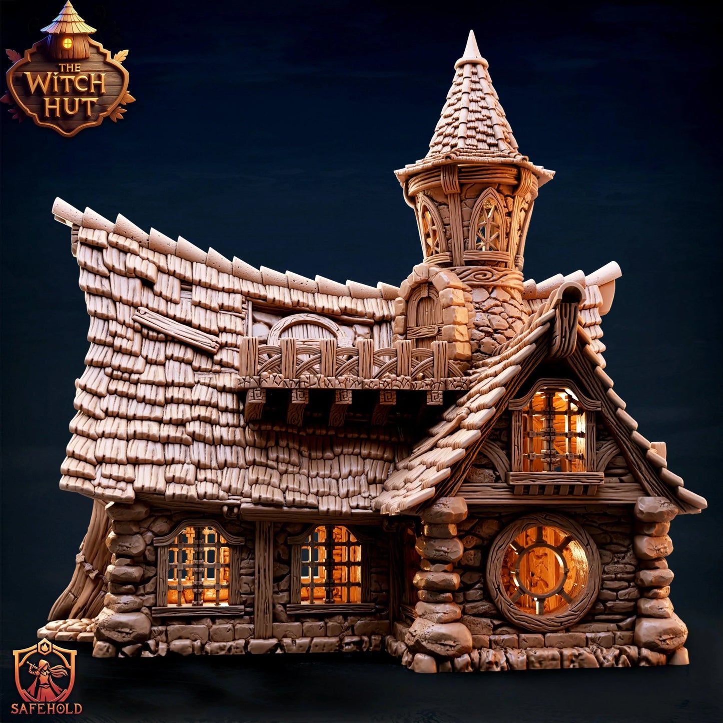 Witch’s House – PLA Plastic Fantasy Terrain for D&D, Warhammer AOS & Tabletop RPGs