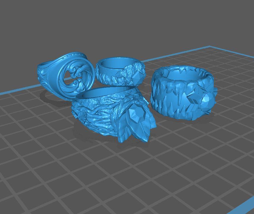 4 Elemental Rings by Mystic Makers Miniatures – REVIEW