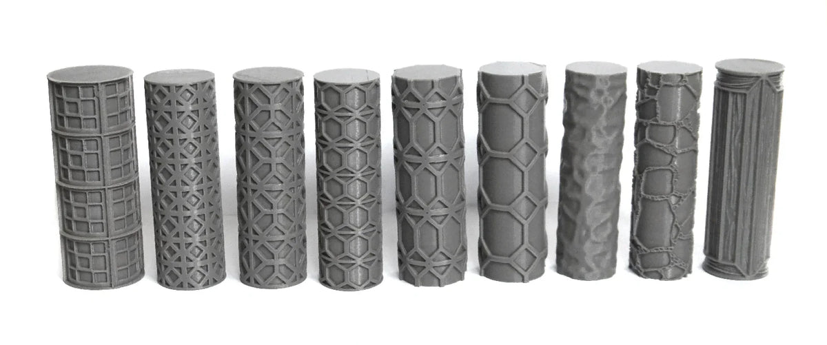 Texture Rollers Set 6 | High Detailed Rollers for Warhammer, D&D & Scenery Crafting