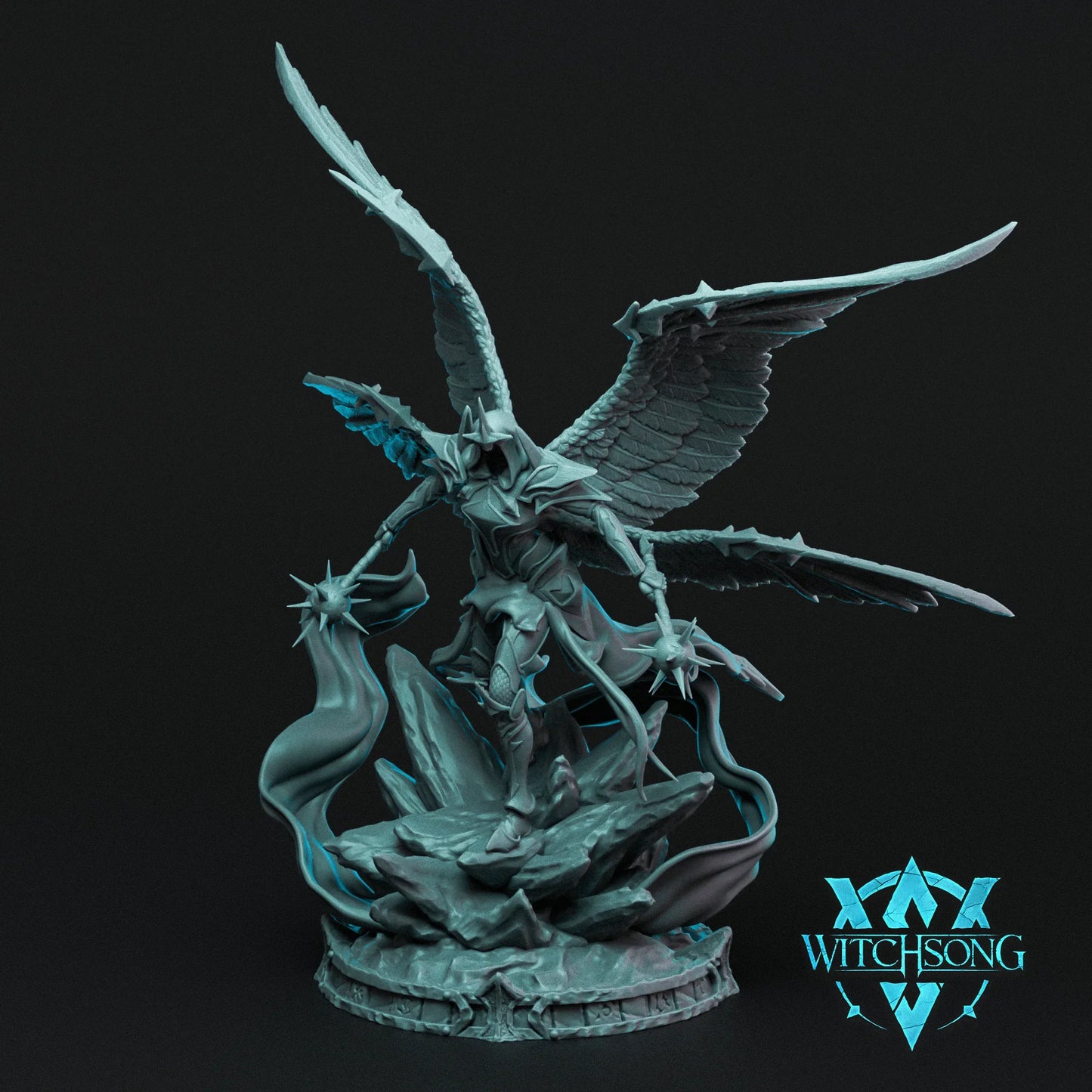 Starlight Seraph Charged – 12K Resin D&D Celestial Miniature (With Base)
