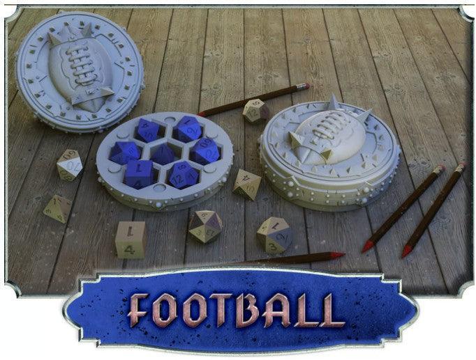 Fantasy Football Dice Case – 12K Resin Sports RPG Holder for D&D & Game Day