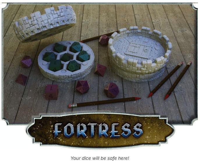 Fortress Dice Case – 12K Resin Castle Tower for D&D & Fantasy RPGs