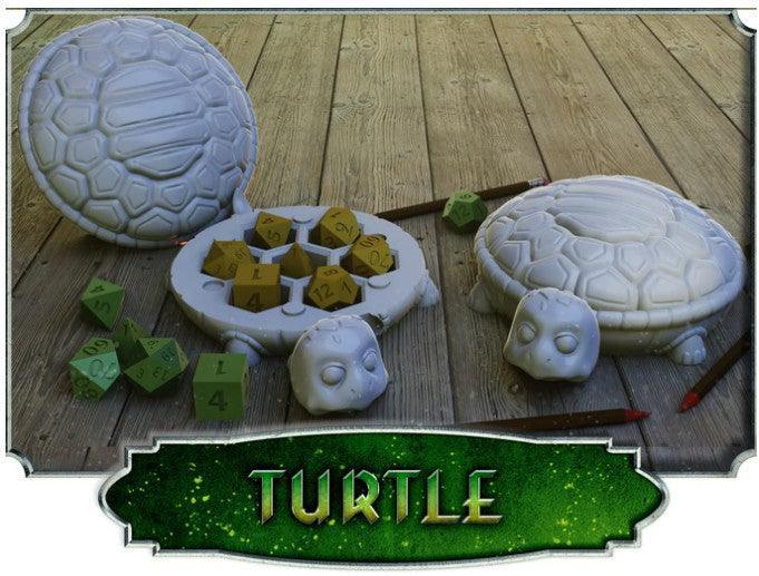 Turtle Dice Case – 12K Resin RPG Dice Holder for D&D & Pathfinder