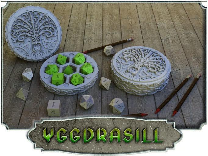 Yggdrasil Dice Case – 12K Resin RPG Dice Holder for D&D & Pathfinder