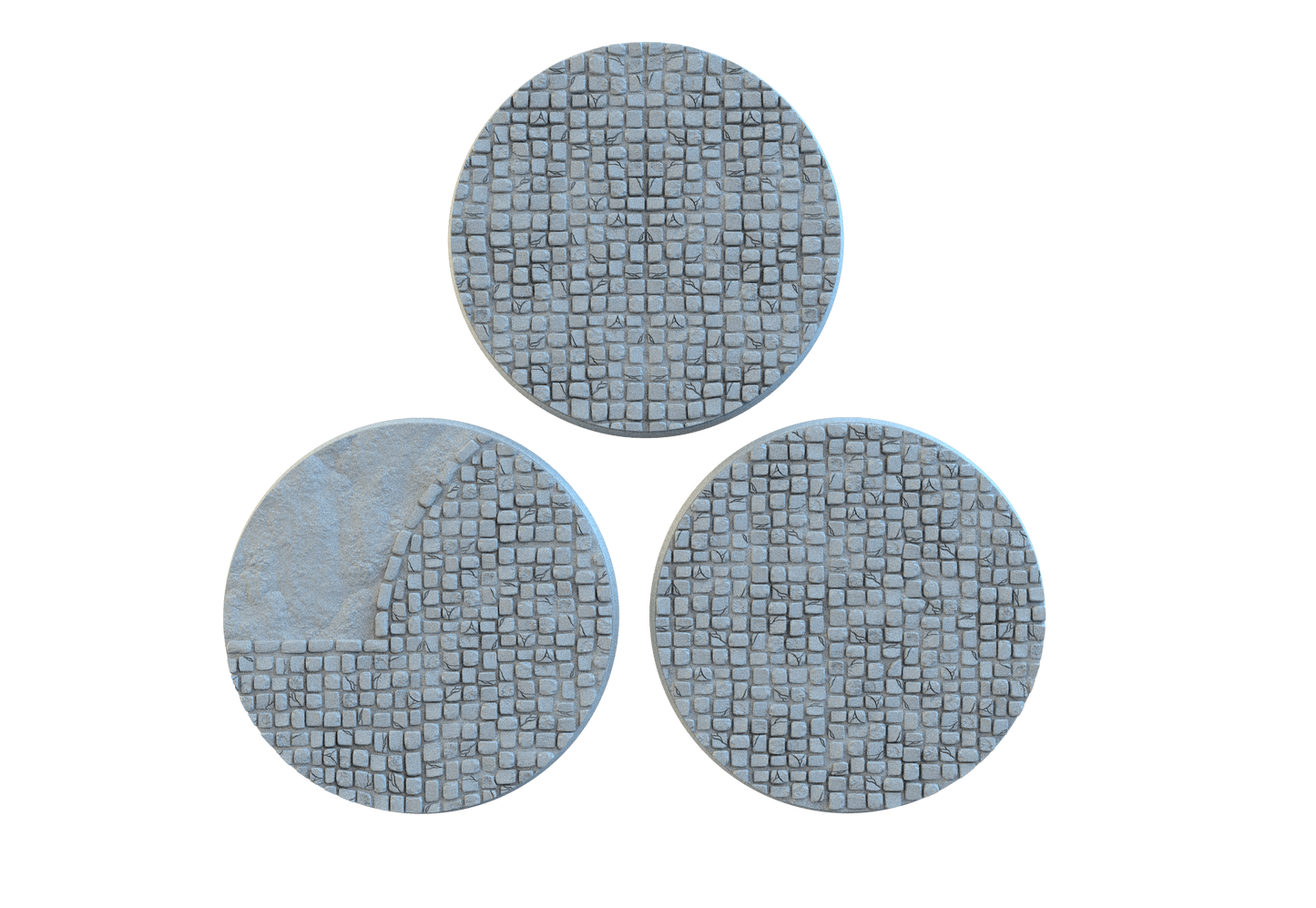 Cobblestone Circle Bases – 12K Resin Base Set for Warhammer, D&D & Tabletop Wargames