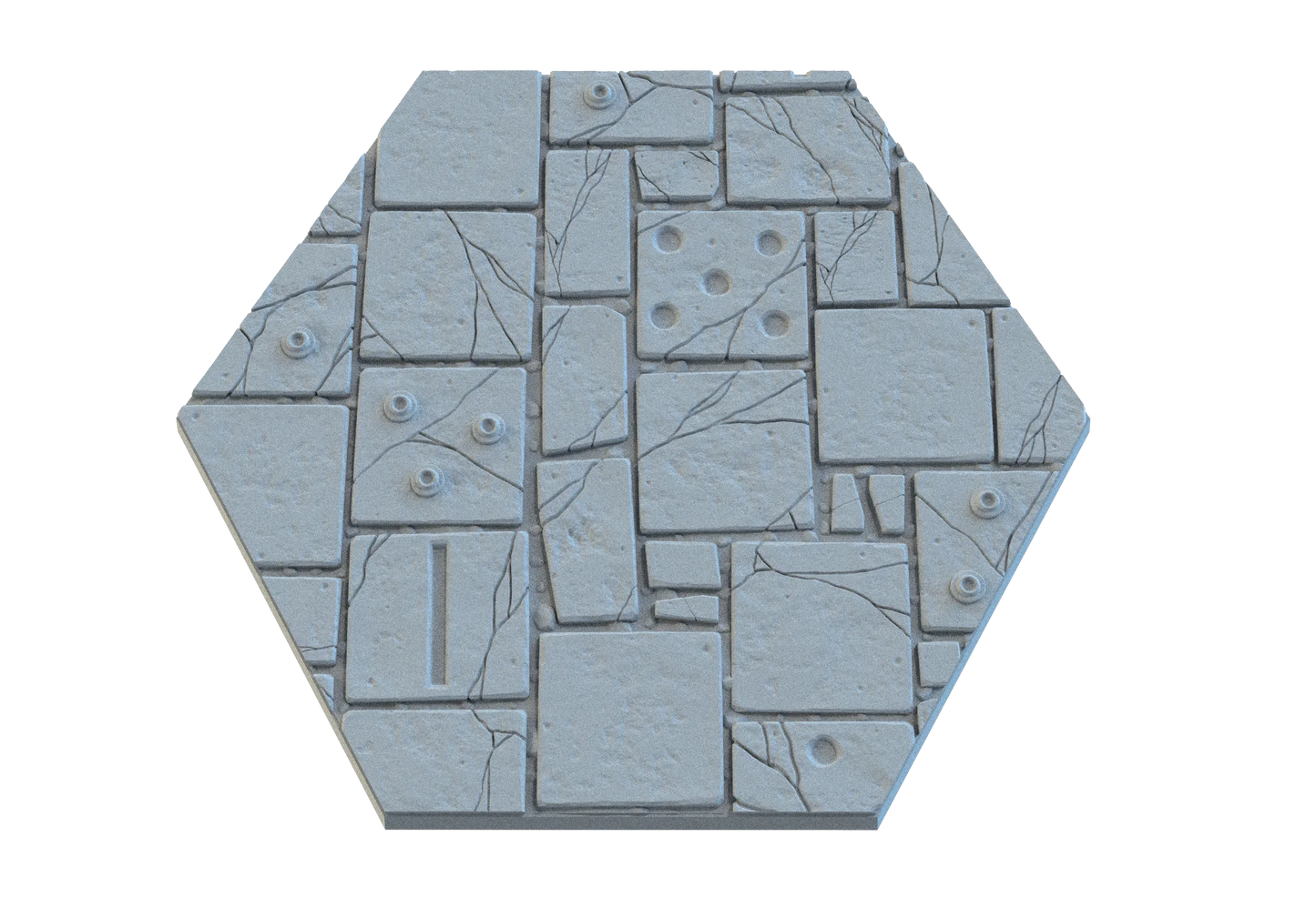 Dungeon Floor Hex Resin Bases | Ancient Stone for D&D, Pathfinder & RPGs