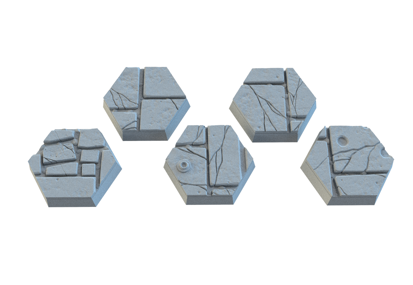 Dungeon Floor Hex Resin Bases | Ancient Stone for D&D, Pathfinder & RPGs