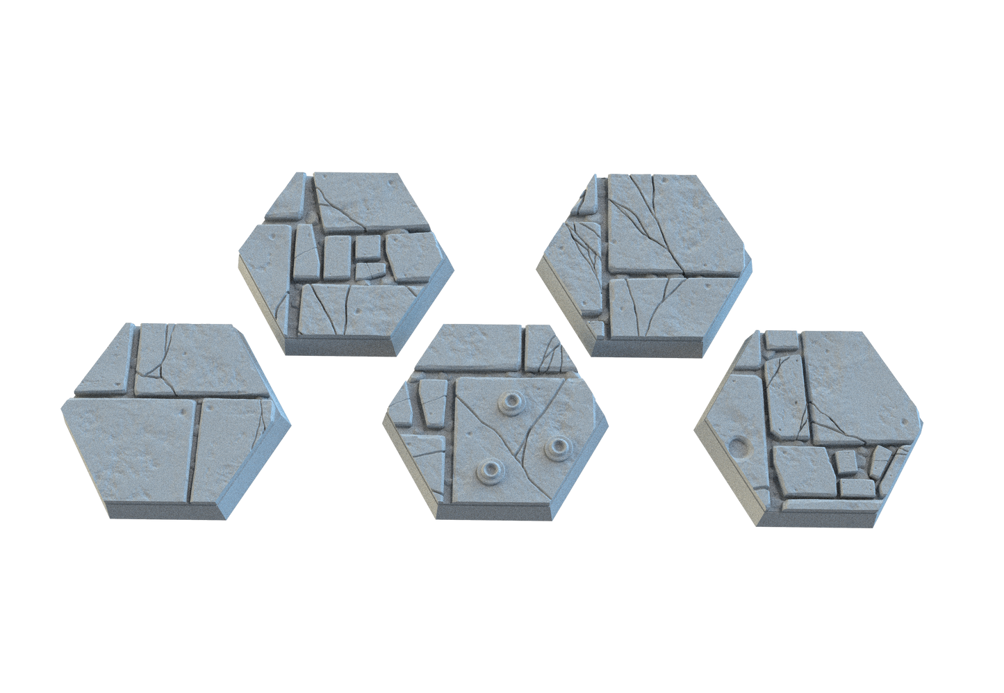 Dungeon Floor Hex Resin Bases | Ancient Stone for D&D, Pathfinder & RPGs