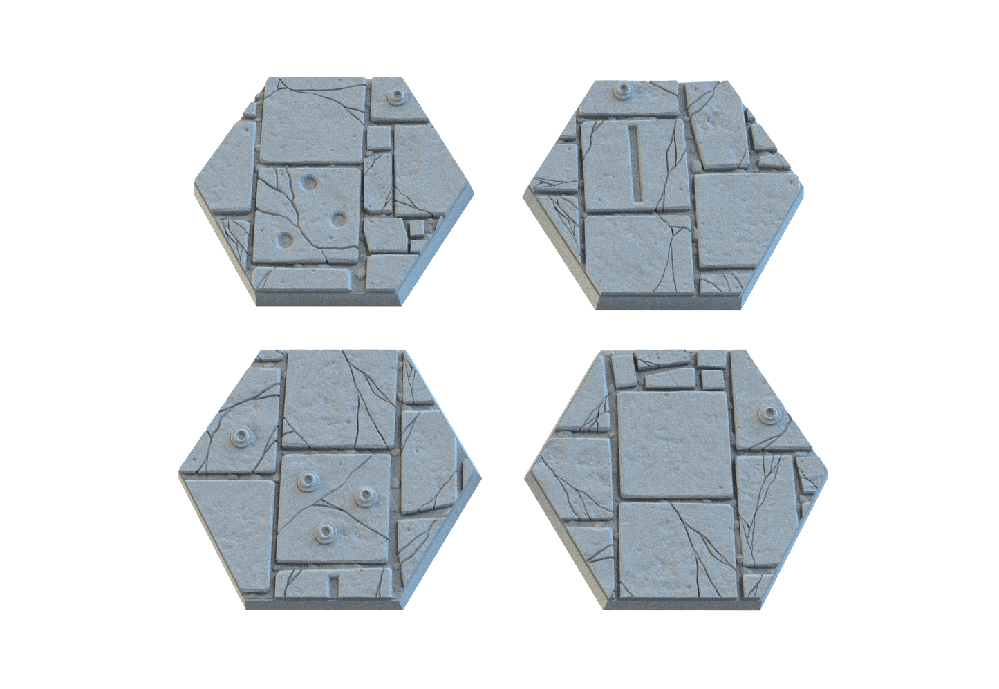 Dungeon Floor Hex Resin Bases | Ancient Stone for D&D, Pathfinder & RPGs