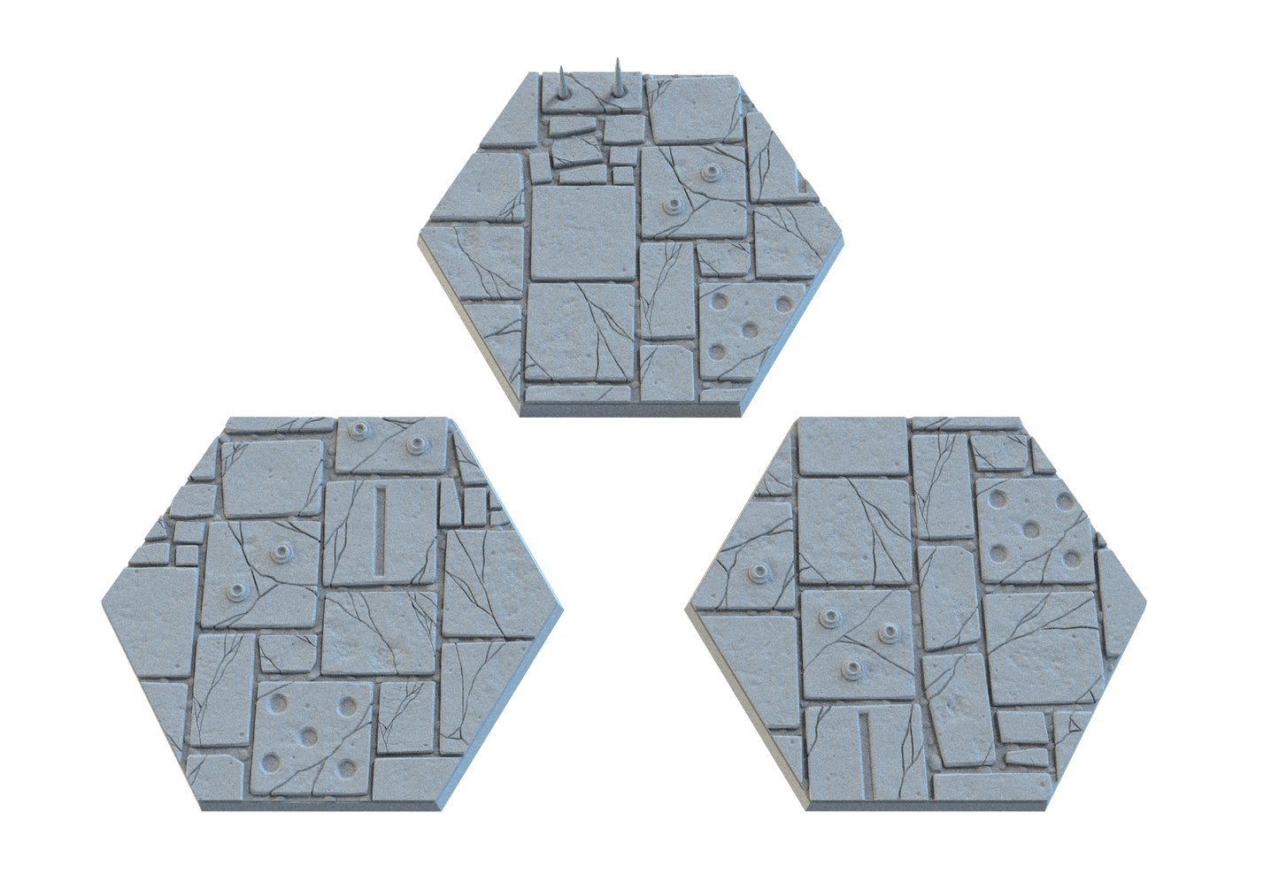Dungeon Floor Hex Resin Bases | Ancient Stone for D&D, Pathfinder & RPGs