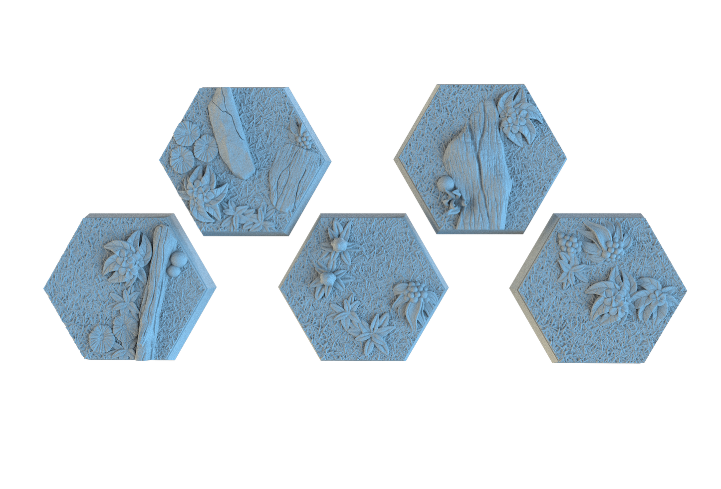 Forest Floor Hex Resin Bases | Wild Woods for D&D, Sylvaneth, Wargaming