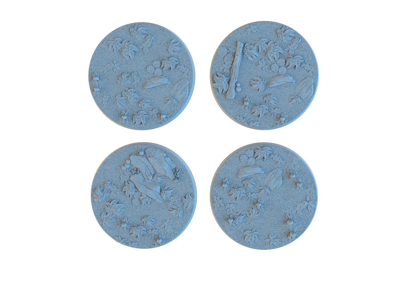 Forest Floor Circle Resin Bases | Wild Woods for D&D, Sylvaneth, Wargaming