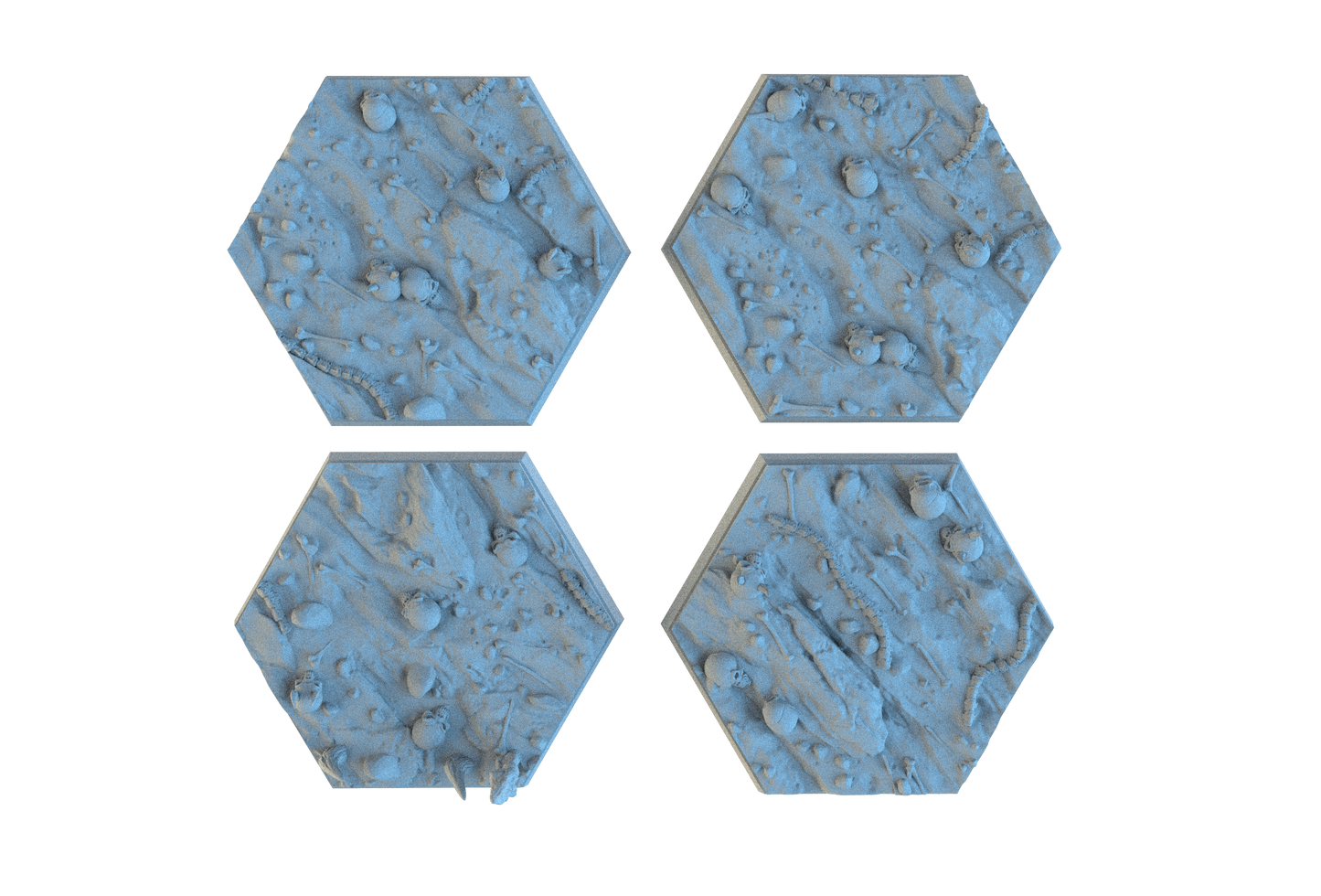 Hellscape Resin Hex Bases | Skulls & Spines for Khorne, Demons, D&D