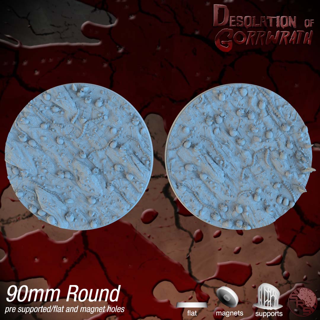 Hellscape Resin Circle Bases | Skulls & Spines for Khorne, Demons, D&D