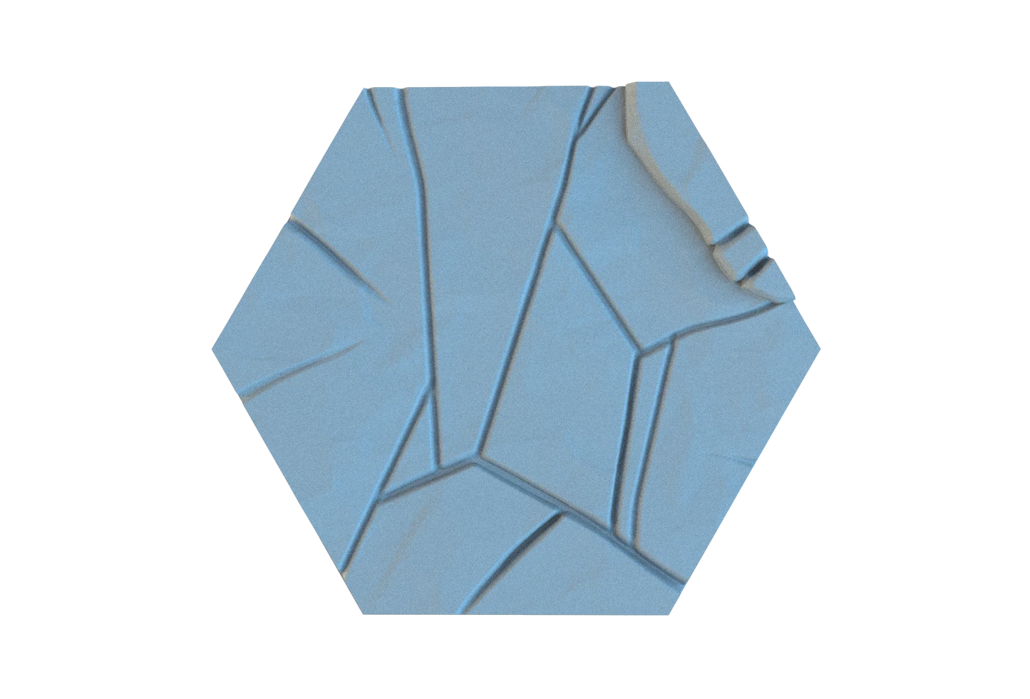 Ice & Snow Hex Resin Bases | Frozen Wasteland for Warhammer, D&D, Wargaming