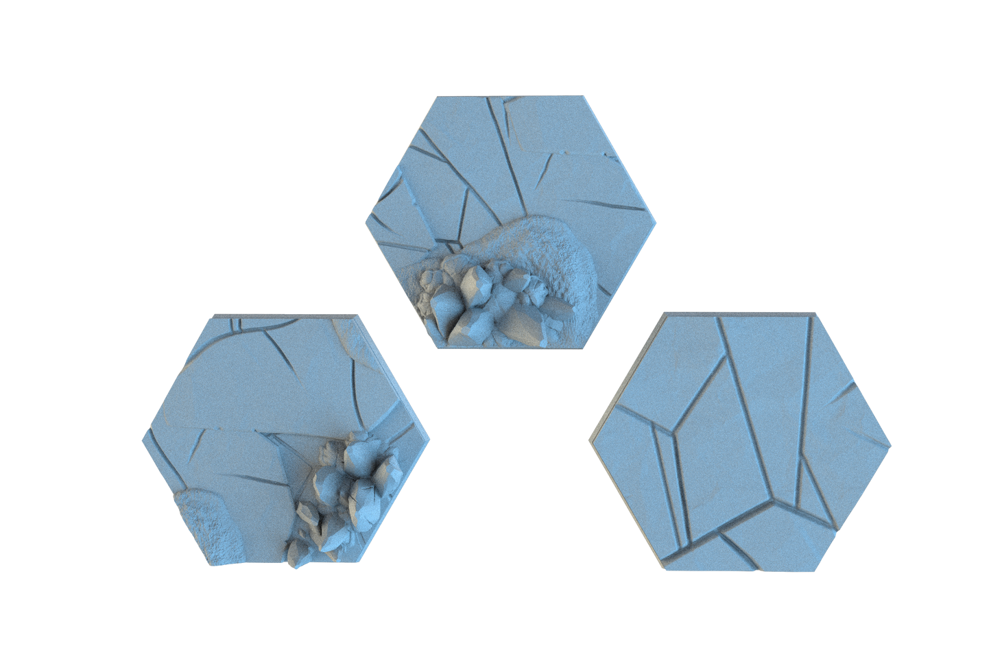 Ice & Snow Hex Resin Bases | Frozen Wasteland for Warhammer, D&D, Wargaming