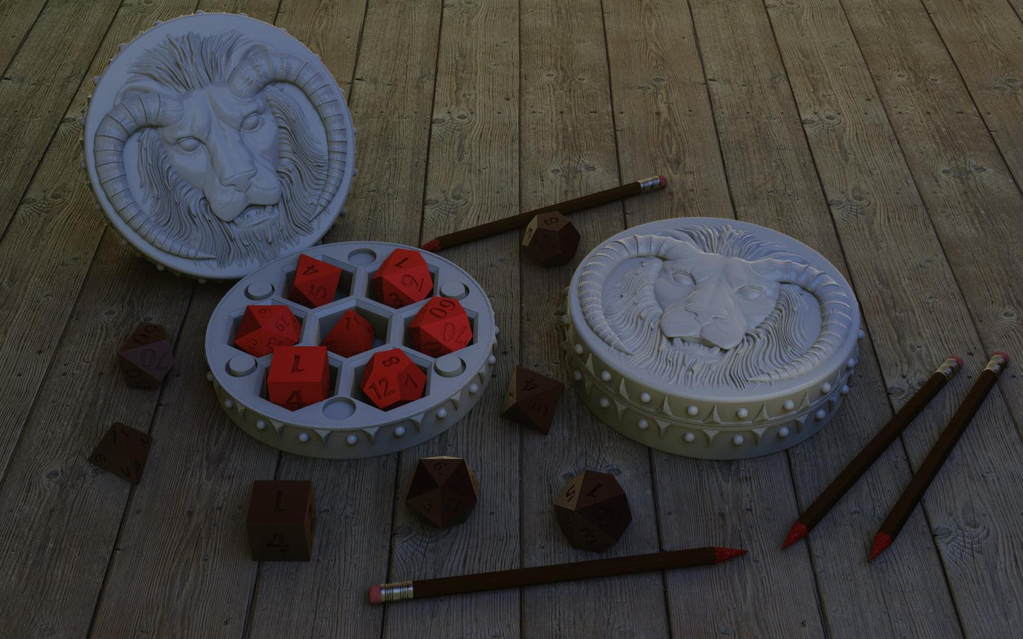 Kimera Dice Case – 12K Resin Chimera RPG Dice Holder for D&D & Pathfinder