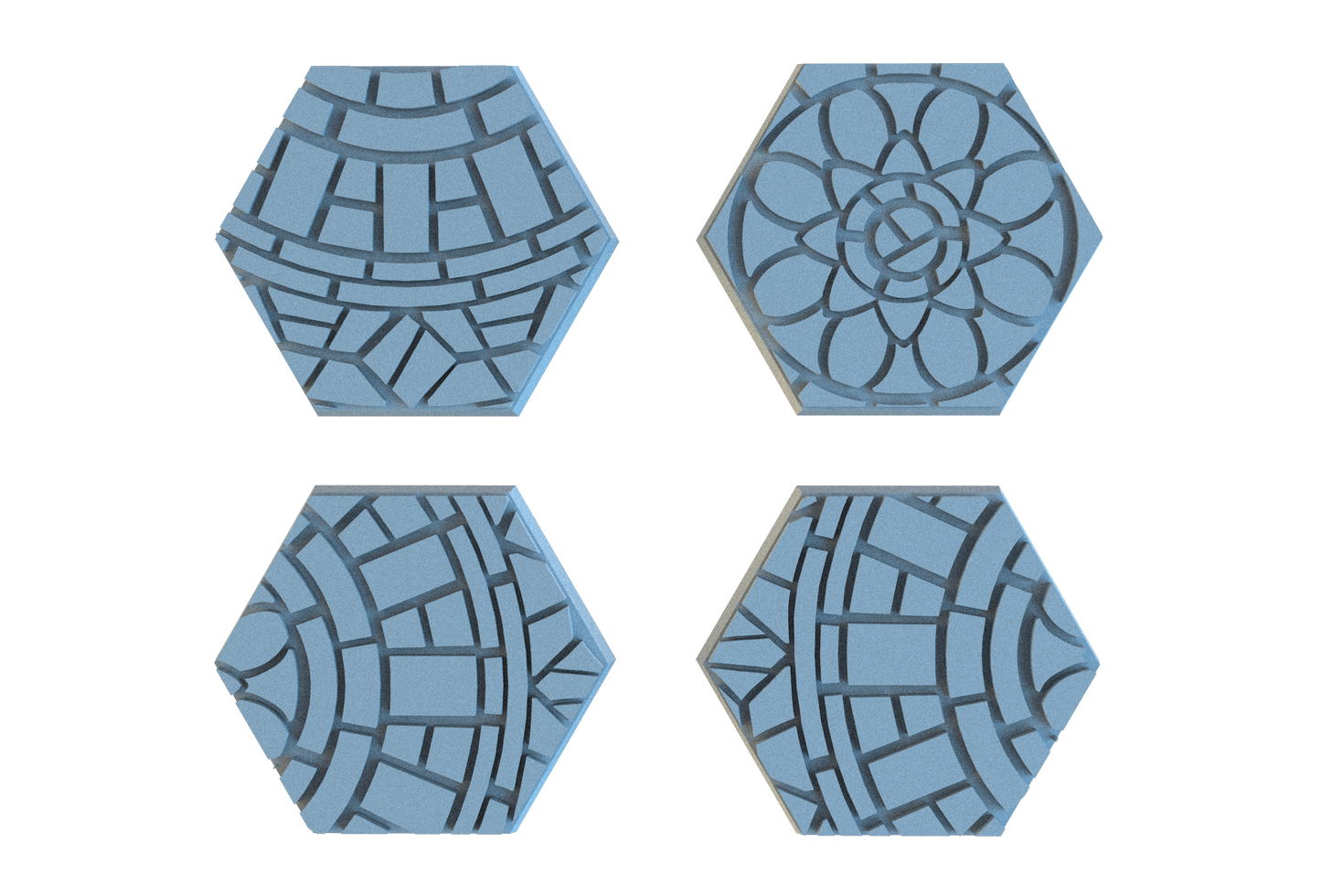 Mosaic Tile Hex Resin Bases | Ancient Artistry for Warhammer, D&D, Wargaming