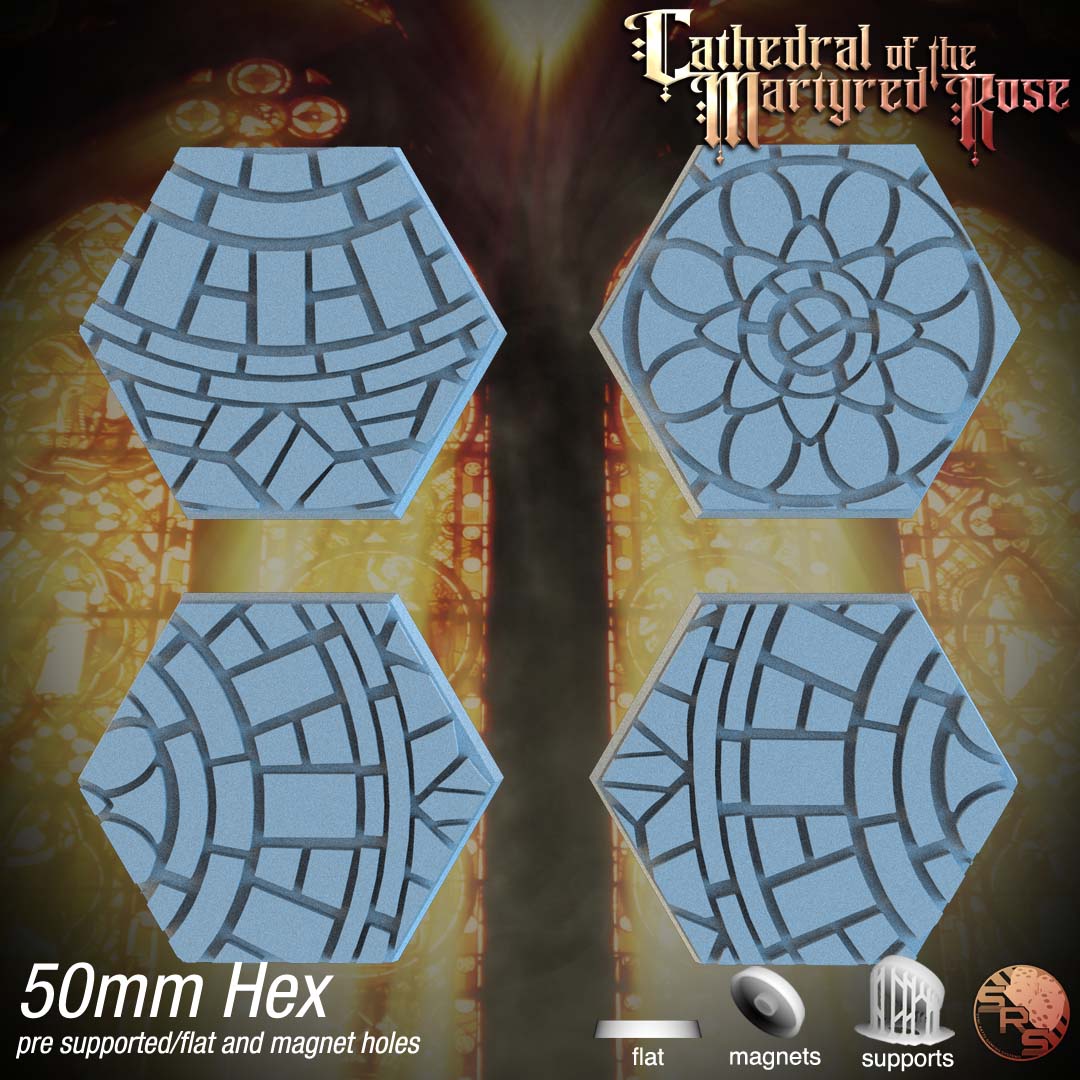 Mosaic Tile Hex Resin Bases | Ancient Artistry for Warhammer, D&D, Wargaming