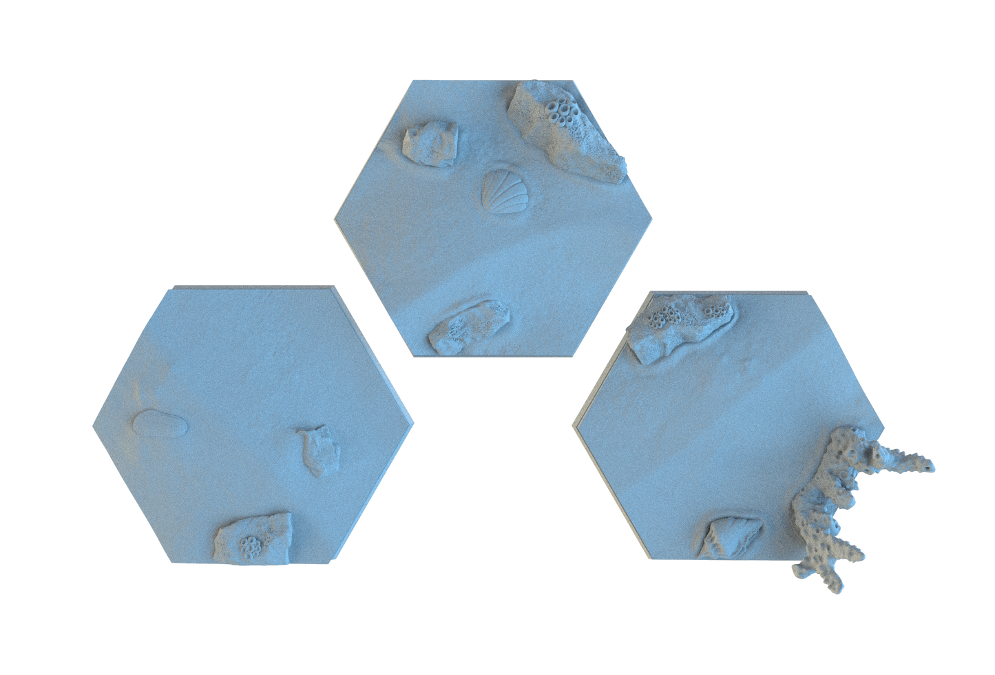 Ocean Hex Resin Bases | Deep Sea for Idoneth, D&D, Wargaming
