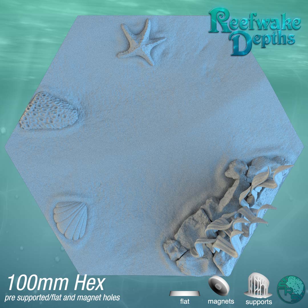 Ocean Hex Resin Bases | Deep Sea for Idoneth, D&D, Wargaming
