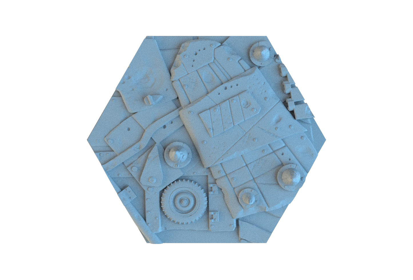 Scrap Junk Hex Resin Bases | Junkyard for Orks, Necromunda, 40k