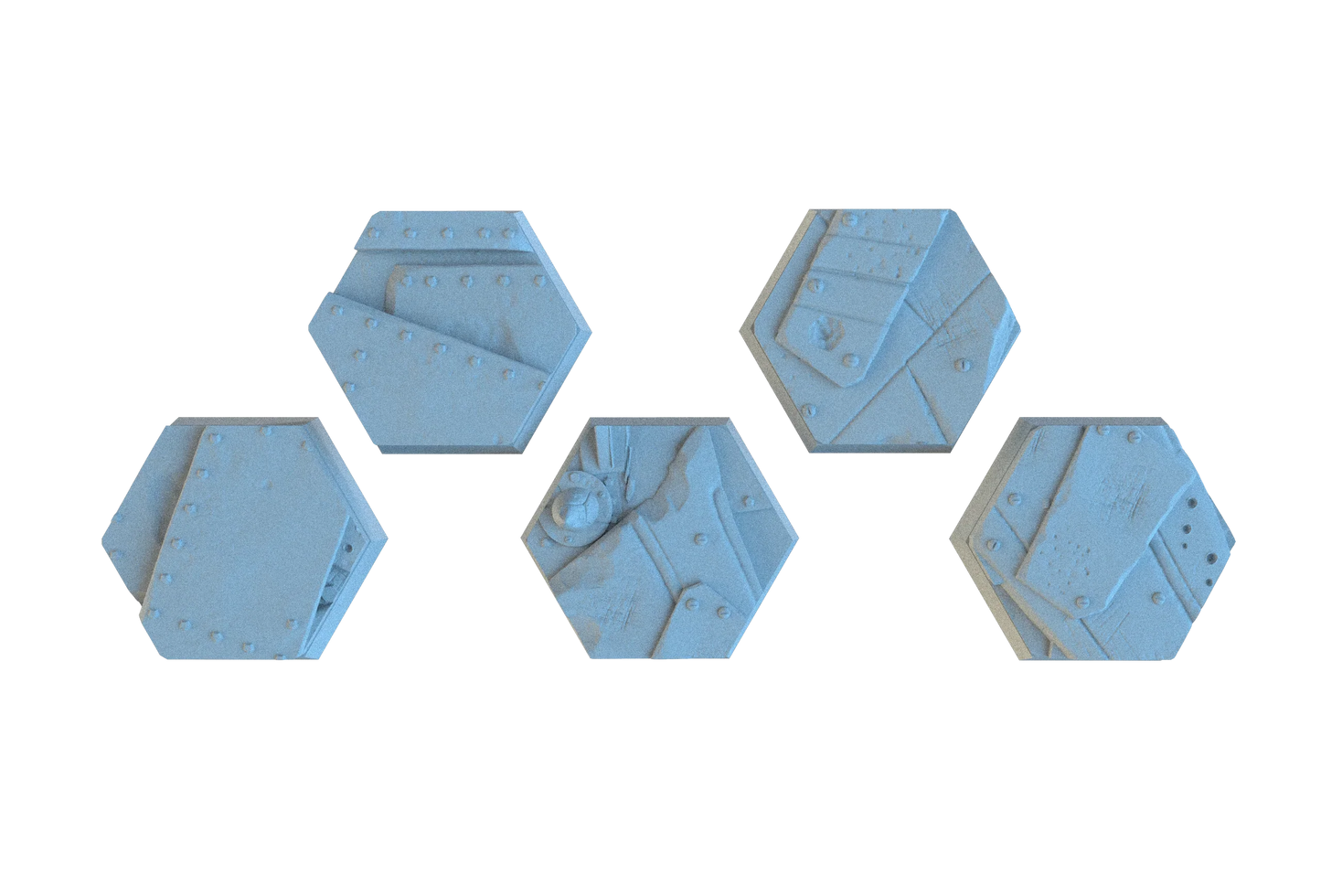 Scrap Junk Hex Resin Bases | Junkyard for Orks, Necromunda, 40k