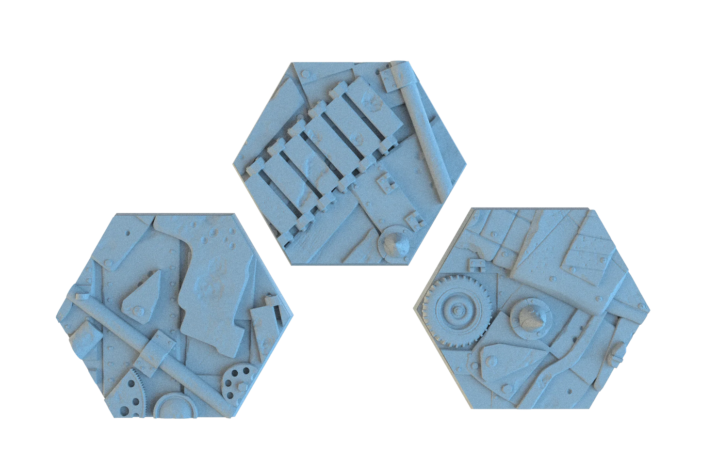 Scrap Junk Hex Resin Bases | Junkyard for Orks, Necromunda, 40k