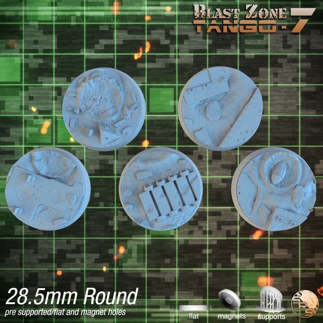 Warzone Circle Resin Bases | Battlefield Debris for 40k, Astra Militarum, Wargaming