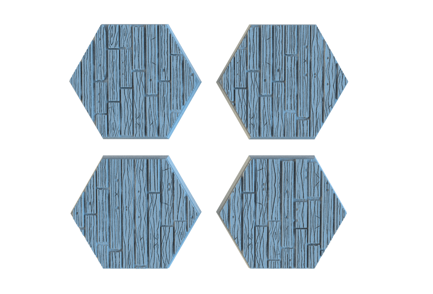 Wooden Floor Hex Resin Bases | Tavern & Castle for D&D, Warhammer, Wargaming