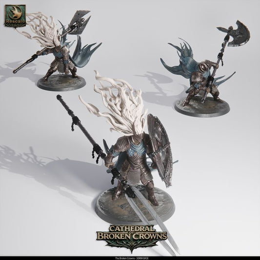 ⚔️ Pack: The Broken Crowns | 5-Pack 12K Resin 50mm Warband 👑