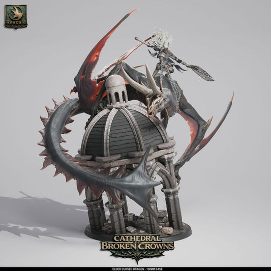 🐉 Cursed Dragon Elder | 12K Resin 100mm Corrupted Dragon for D&D 💀